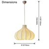 WOMO Pumpkin Silk Pendant Light-WM2568 thumbnail