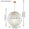 WOMO Fiberglass Globe Pendant Light-WM2577 thumbnail