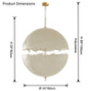 WOMO Fiberglass Globe Pendant Light-WM2577 thumbnail