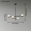 WOMO Adjustable Glass Ball Chandelier-WM2584 thumbnail