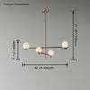 WOMO Adjustable Glass Ball Chandelier-WM2584 thumbnail