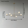 WOMO Adjustable Glass Ball Chandelier-WM2584 thumbnail