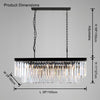 WOMO Rectangular Crystal Chandelier-WM2589 thumbnail