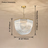WOMO Ribbon Glass Chandelier-WM2590 thumbnail