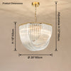 WOMO Ribbon Glass Chandelier-WM2590 thumbnail