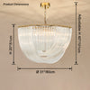 WOMO Ribbon Glass Chandelier-WM2590 thumbnail