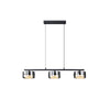 WOMO Black Glass Drum Pendant Light-WM2592 thumbnail