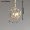 WOMO Gold Orb Cage Chandelier-WM2593 thumbnail