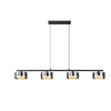 WOMO Black Glass Drum Pendant Light-WM2592 thumbnail