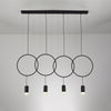WOMO Staggered Black Ring Pendant Light-WM2609 thumbnail