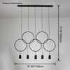 WOMO Staggered Black Ring Pendant Light-WM2609 thumbnail