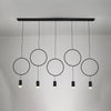 WOMO Staggered Black Ring Pendant Light-WM2609 thumbnail