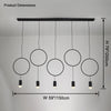 WOMO Staggered Black Ring Pendant Light-WM2609 thumbnail