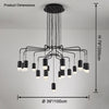 WOMO Black Drop Chandelier -WM2610 thumbnail