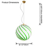 WOMO Swirl Glass Globe Pendant Light-WM2613 thumbnail