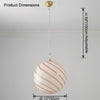 WOMO Swirl Glass Globe Pendant Light-WM2613 thumbnail