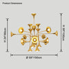 WOMO Gold Trumpet Art Deco Chandelier-WM2614 thumbnail