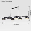 WOMO Drum Shade Linear Chandelier-WM2615 thumbnail