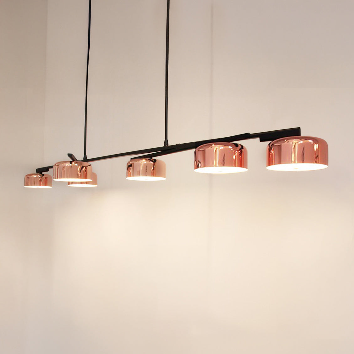 WOMO Drum Shade Linear Chandelier-WM2615