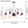 WOMO Glass Globe Arm Chandelier-WM2617 thumbnail