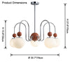 WOMO Glass Globe Arm Chandelier-WM2617 thumbnail