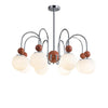 WOMO Glass Globe Arm Chandelier-WM2617 thumbnail