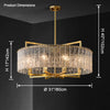 WOMO Textured Glass Round Chandelier-WM2619 thumbnail