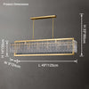 WOMO Textured Glass Linear Chandelier-WM2620 thumbnail
