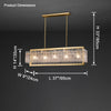 WOMO Textured Glass Linear Chandelier-WM2620 thumbnail
