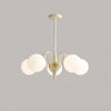 WOMO White Glass Globe Arm Chandelier-WM2624 thumbnail