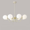 WOMO White Glass Globe Arm Chandelier-WM2624 thumbnail