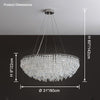 WOMO Cascading Round Crystal Chandelier-WM2628 thumbnail