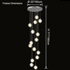 WOMO Glass Ball Rain Chandelier-WM2647 thumbnail