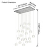 WOMO Cascading Glass Ball Dining Room Chandelier-WM2648 thumbnail
