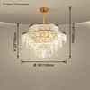 WOMO Tiered Gold Crystal Prism Chandelier-WM2653 thumbnail