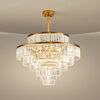 WOMO Tiered Gold Crystal Prism Chandelier-WM2653 thumbnail