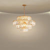 WOMO Tiered Gold Crystal Prism Chandelier-WM2653 thumbnail