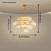 WOMO Tiered Gold Crystal Prism Chandelier-WM2653 thumbnail