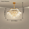 WOMO Tiered Gold Crystal Prism Chandelier-WM2653 thumbnail