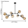 WOMO Branch Colored Glass Chandelier-WM2655 thumbnail
