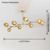 WOMO Branch Colored Glass Chandelier-WM2655 thumbnail