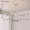 WOMO Branch Colored Glass Chandelier-WM2655 thumbnail