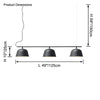 WOMO Bell Linear Pendant Light-WM2669 thumbnail