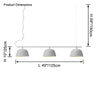 WOMO Bell Linear Pendant Light-WM2669 thumbnail