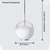 WOMO Milk Glass Globe Pendant Light-WM2674 thumbnail