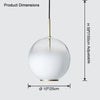 WOMO Milk Glass Globe Pendant Light-WM2674 thumbnail