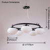 WOMO Fluted Glass Globe Round Chandelier-WM2767 thumbnail