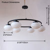 WOMO Fluted Glass Globe Round Chandelier-WM2767 thumbnail