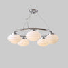 WOMO Fluted Glass Globe Round Chandelier-WM2767 thumbnail