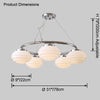WOMO Fluted Glass Globe Round Chandelier-WM2767 thumbnail